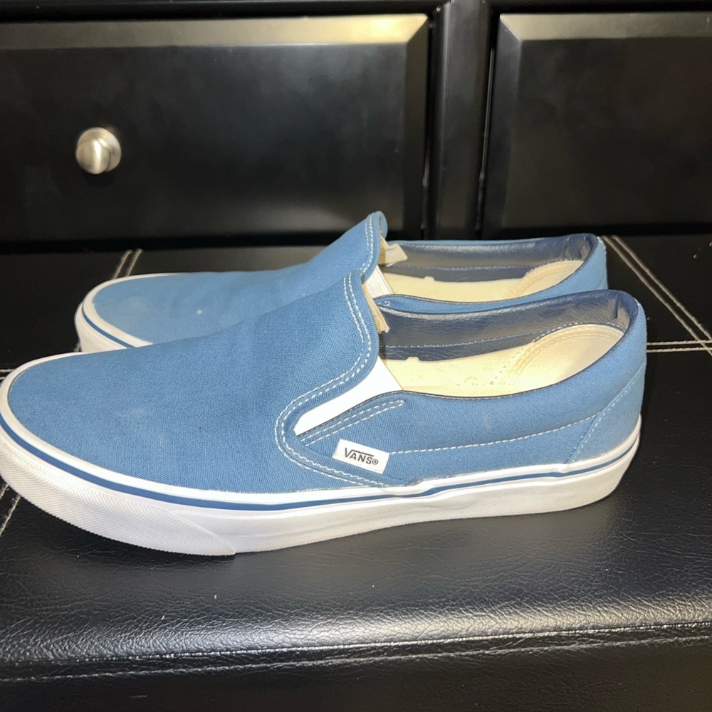 Blue Slip On Vans Size 10
